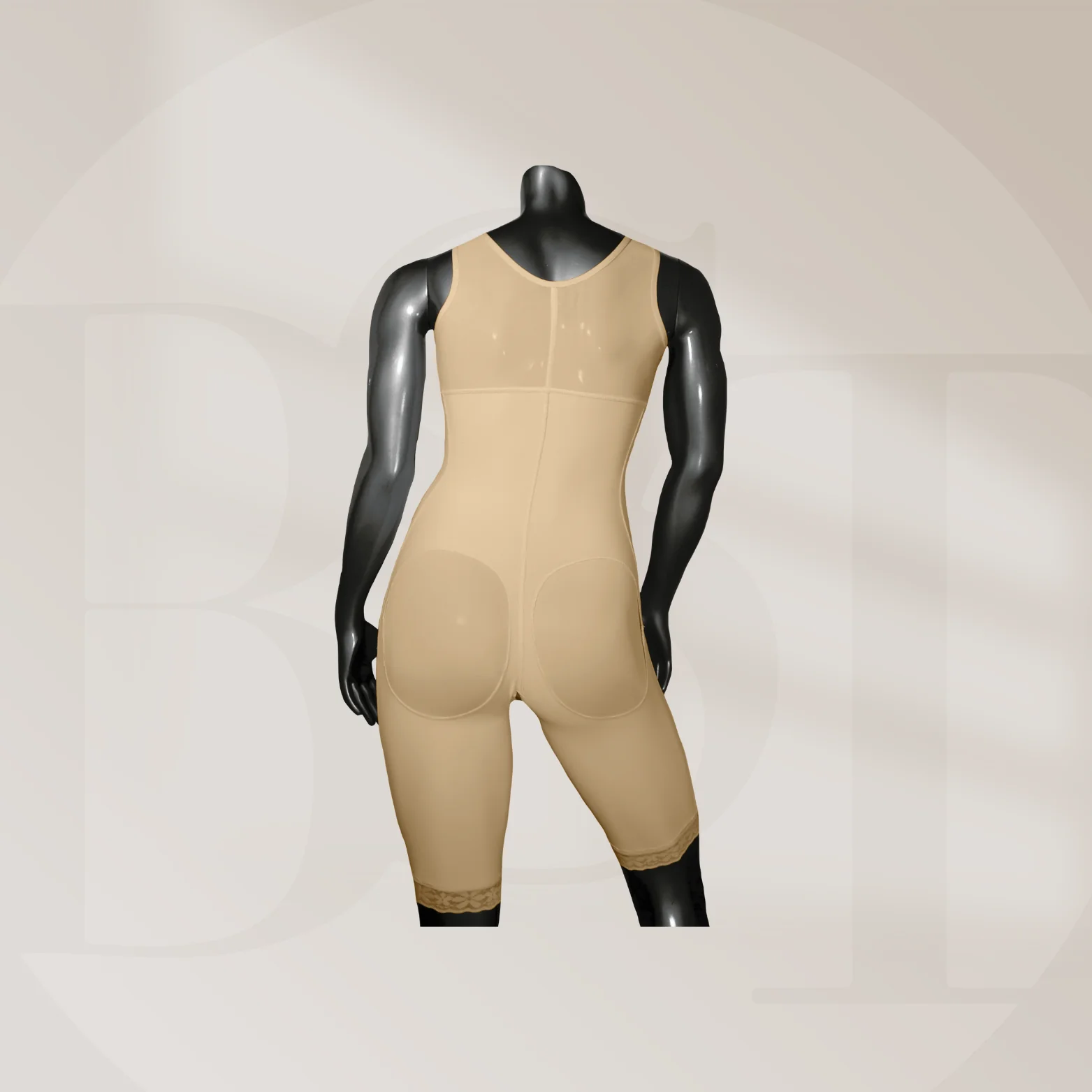 Faja de alta compresión 744 | Por encima de la rodilla | Cremallera lateral | Ganchos internos - Image 2