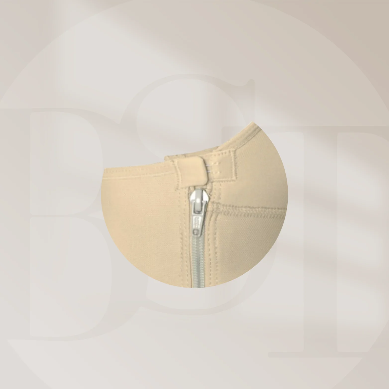 Faja de alta compresión 744 | Por encima de la rodilla | Cremallera lateral | Ganchos internos - Image 3