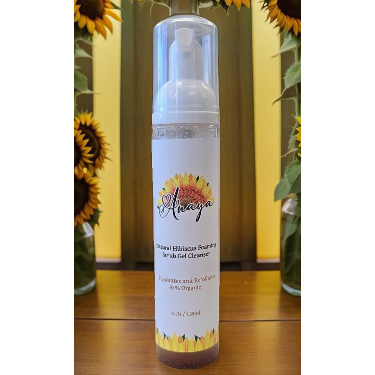 Limpiador Espumoso Exfoliante de Hibiscus – Anaya (63% Orgánico)